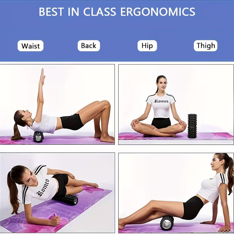 4-in-1 Deep Tissue Foam Roller & Massage Stick Set