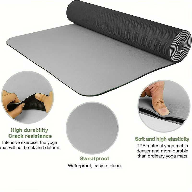 Premium TPE Non-Slip Yoga & Fitness Mat