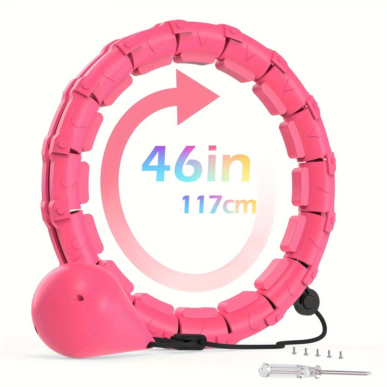46-inch Pilates Exercise Ring with Detachable Links & Ball