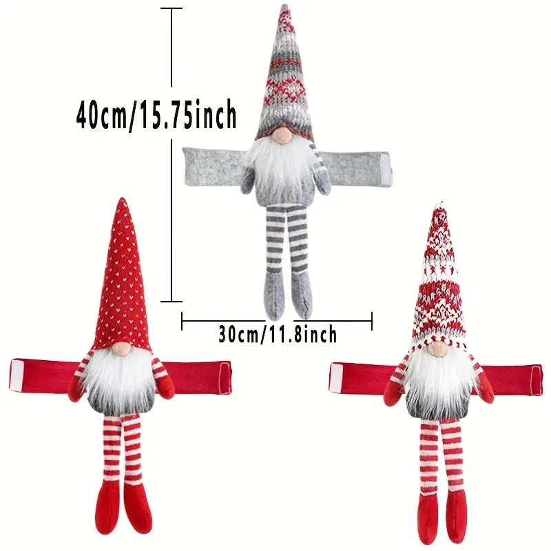 2pcs Faceless Santa Claus Curtain Tieback Clips