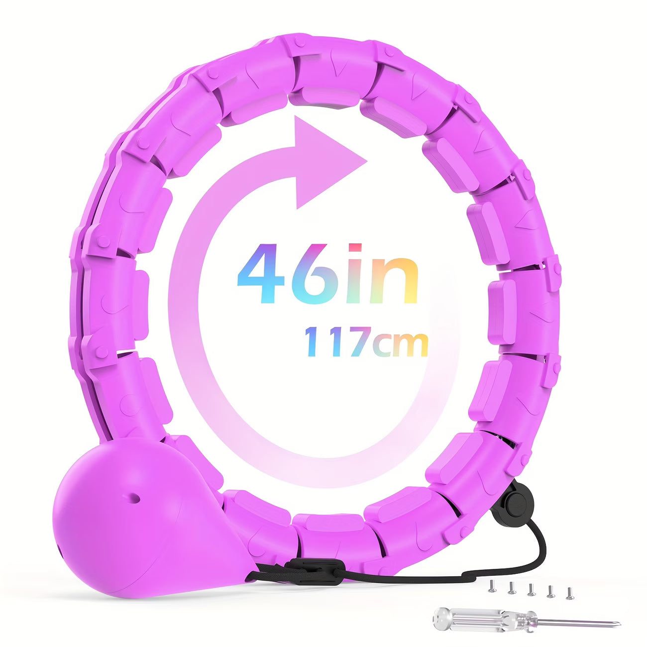 46-inch Pilates Exercise Ring with Detachable Links & Ball