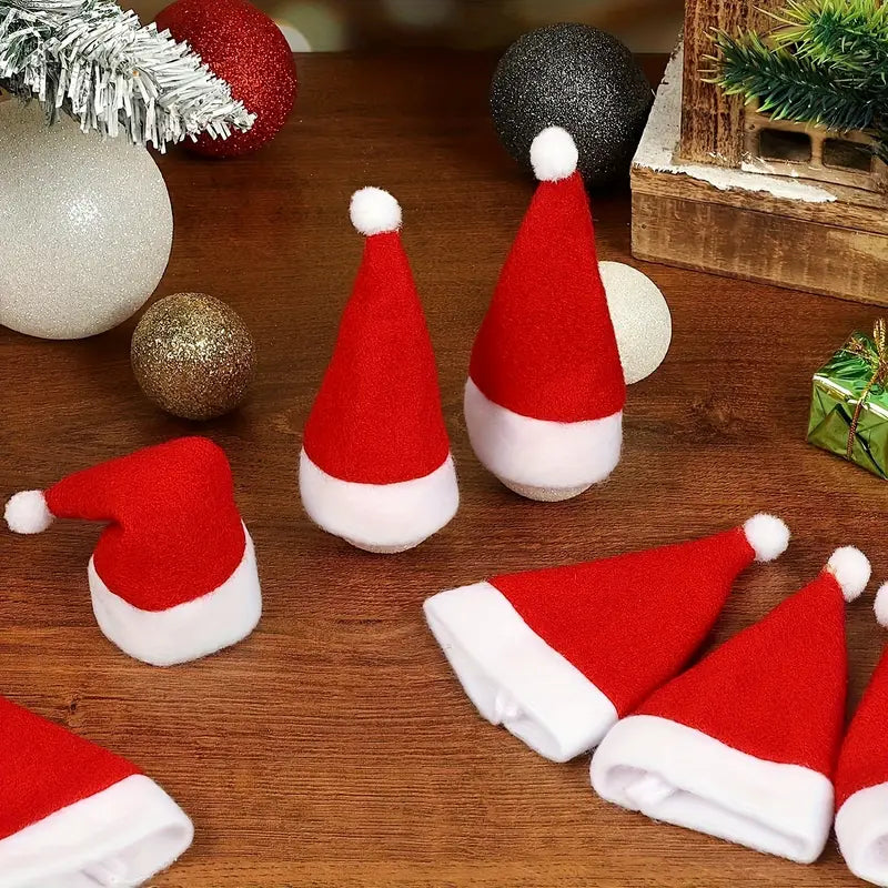 6pcs Mini Santa Hat Cutlery Covers