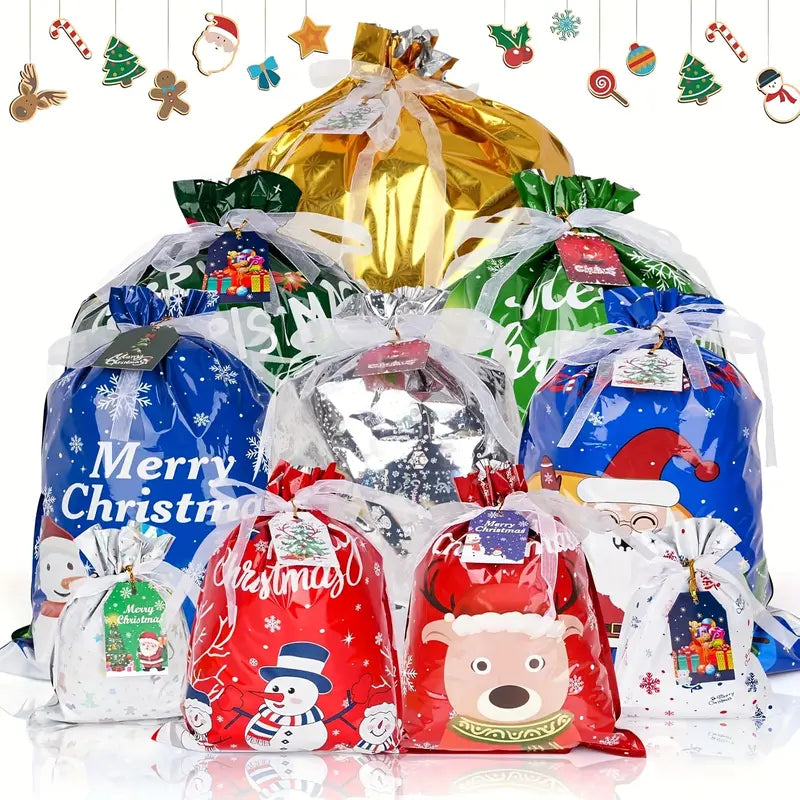 Bright Arc 60-Piece Christmas Gift Bag & Tag Set