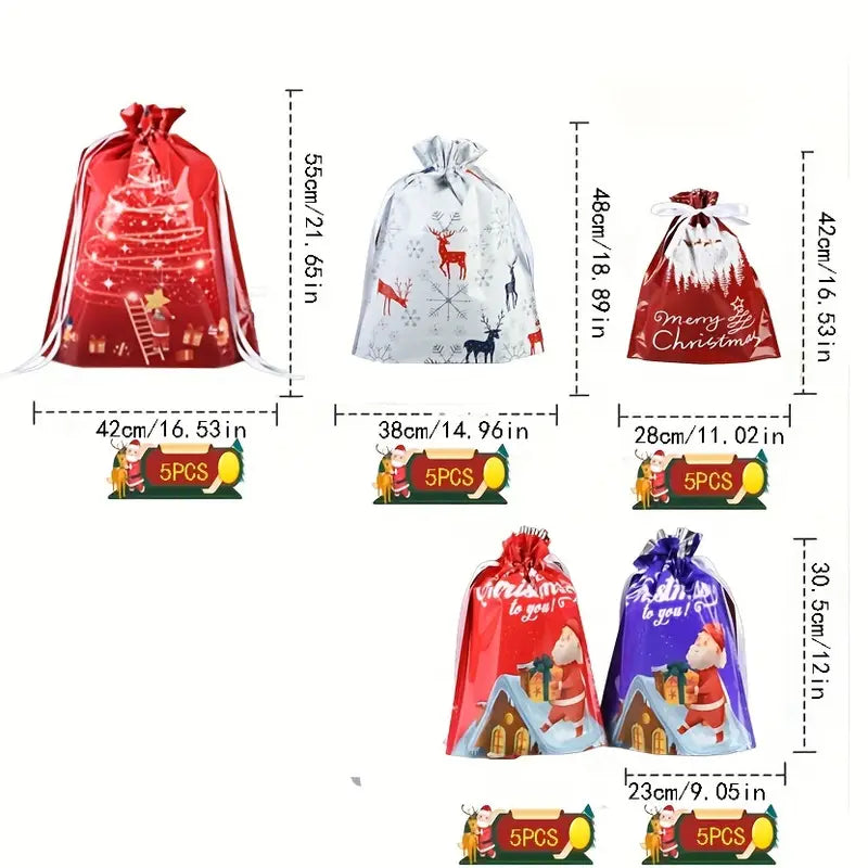 Large Set - Assorted Christmas Gift Bag Set