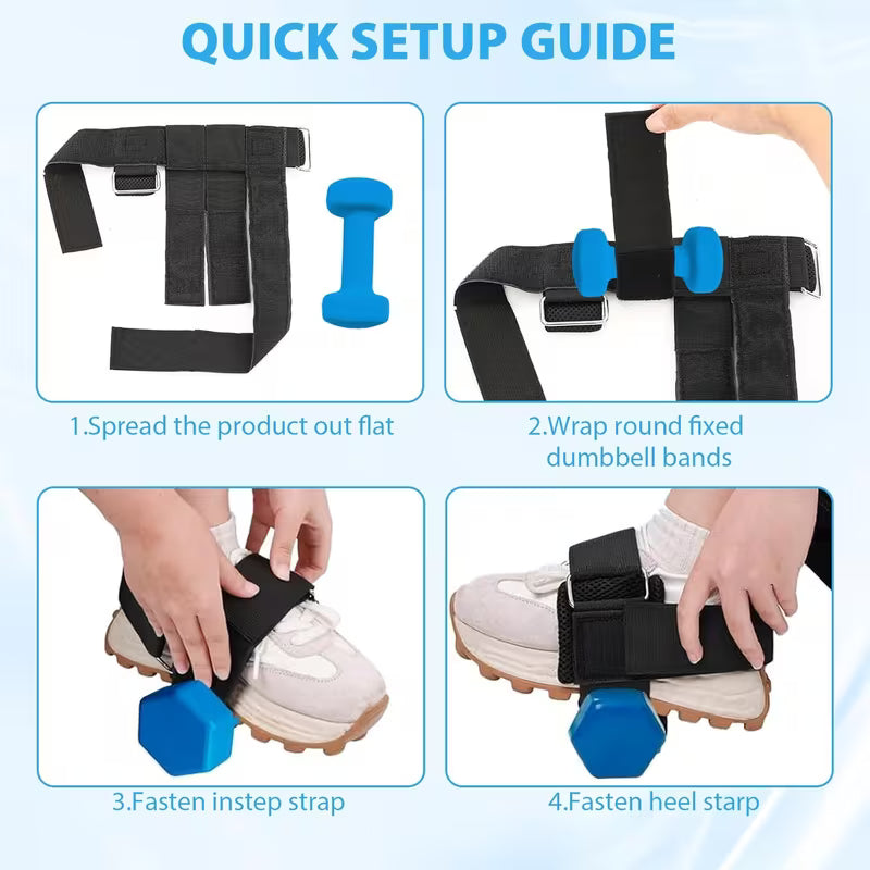 Ankle Straps & Dumbbell Attachment – Heavy-Duty Fitness Accessory