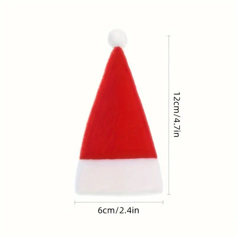 6pcs Mini Santa Hat Cutlery Covers