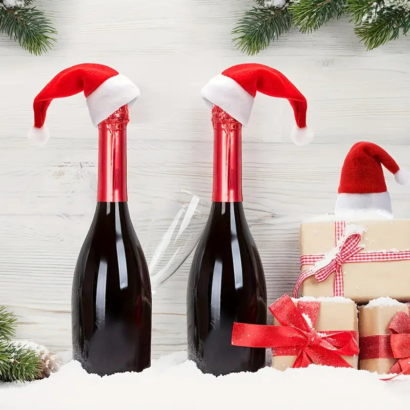 6pcs Mini Santa Hat Cutlery Covers