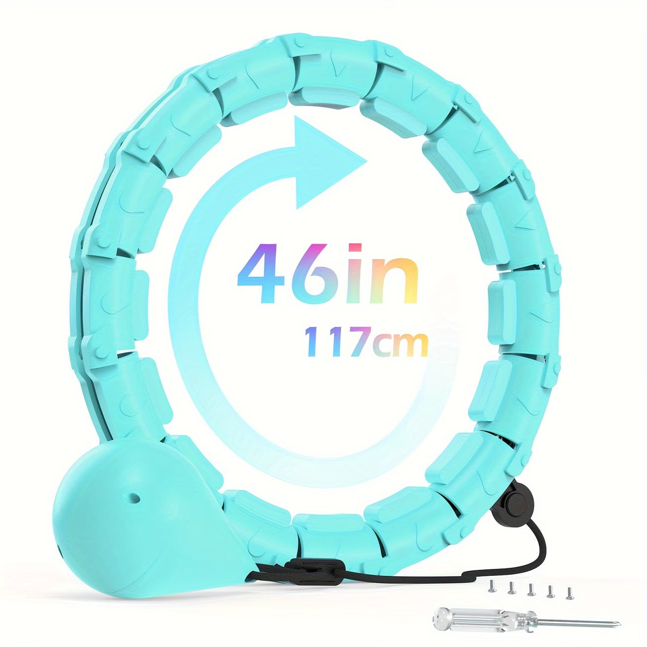 46-inch Pilates Exercise Ring with Detachable Links & Ball