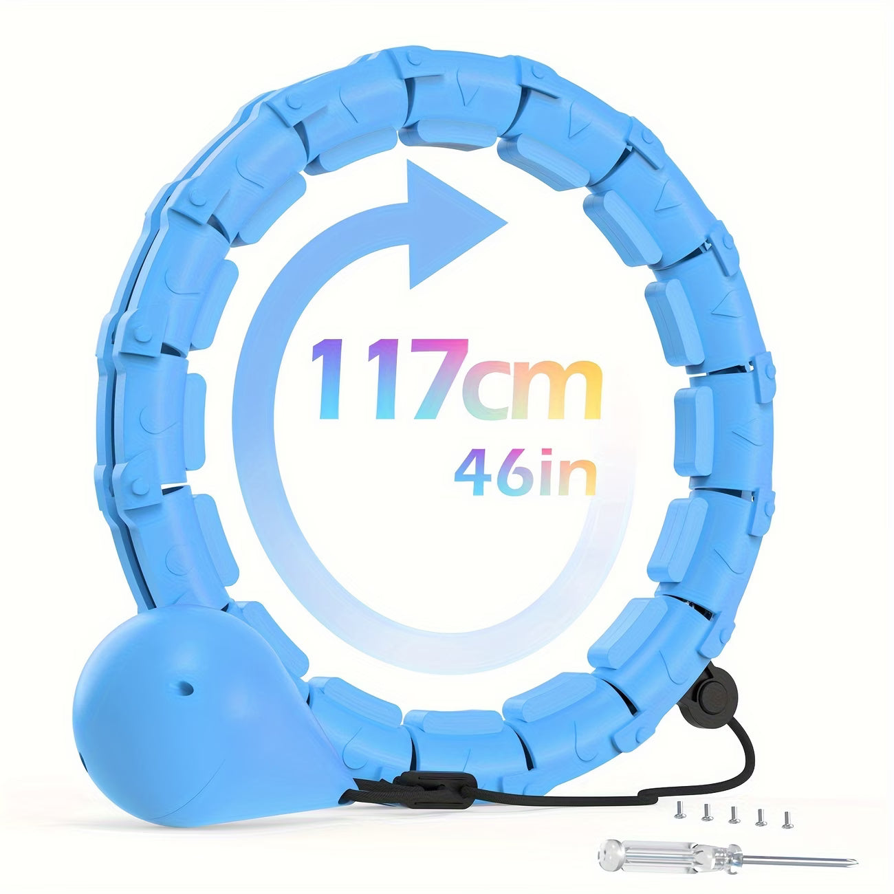 46-inch Pilates Exercise Ring with Detachable Links & Ball